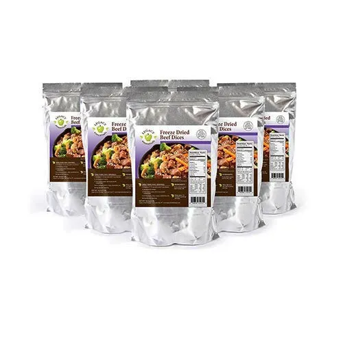 100% USDA Freeze Dried Beef Dices