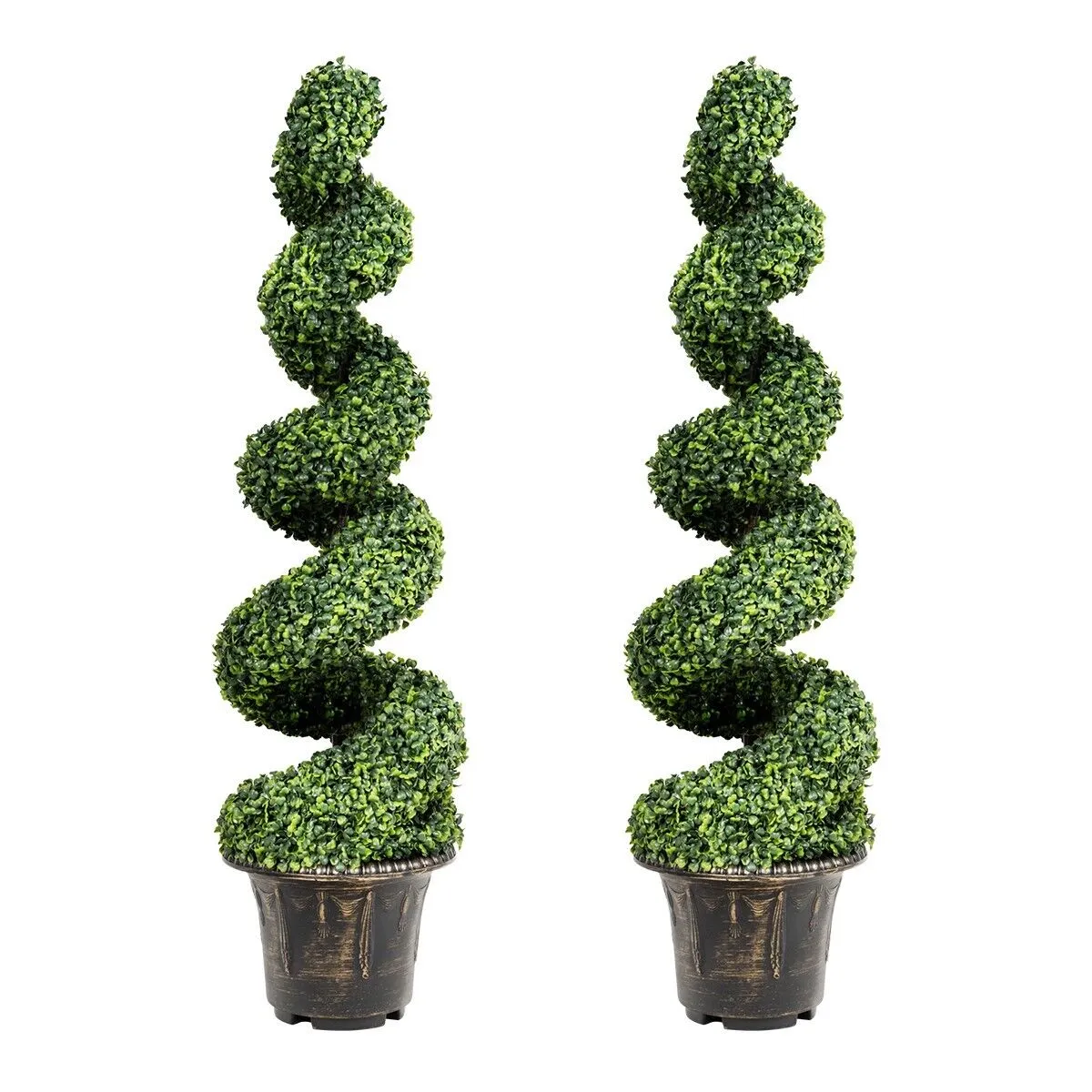 2 Pieces 120cm Artificial Boxwood Spiral Tree