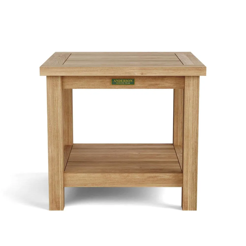 22" Square 2-Tier Side Table By Anderson Teak