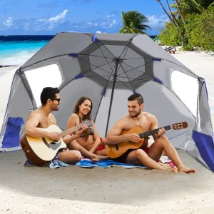 2.33m Nanakuli Outdoor Umbrella Beach Sun Shade Garden Shelter - Blue