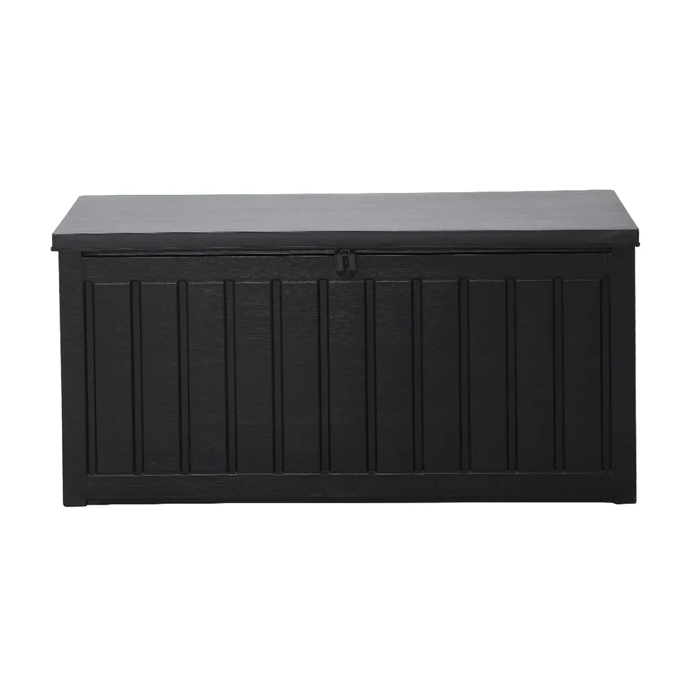 240L Outdoor Storage Box Lockable Bench Seat Garden Deck Toy Tool Sheds