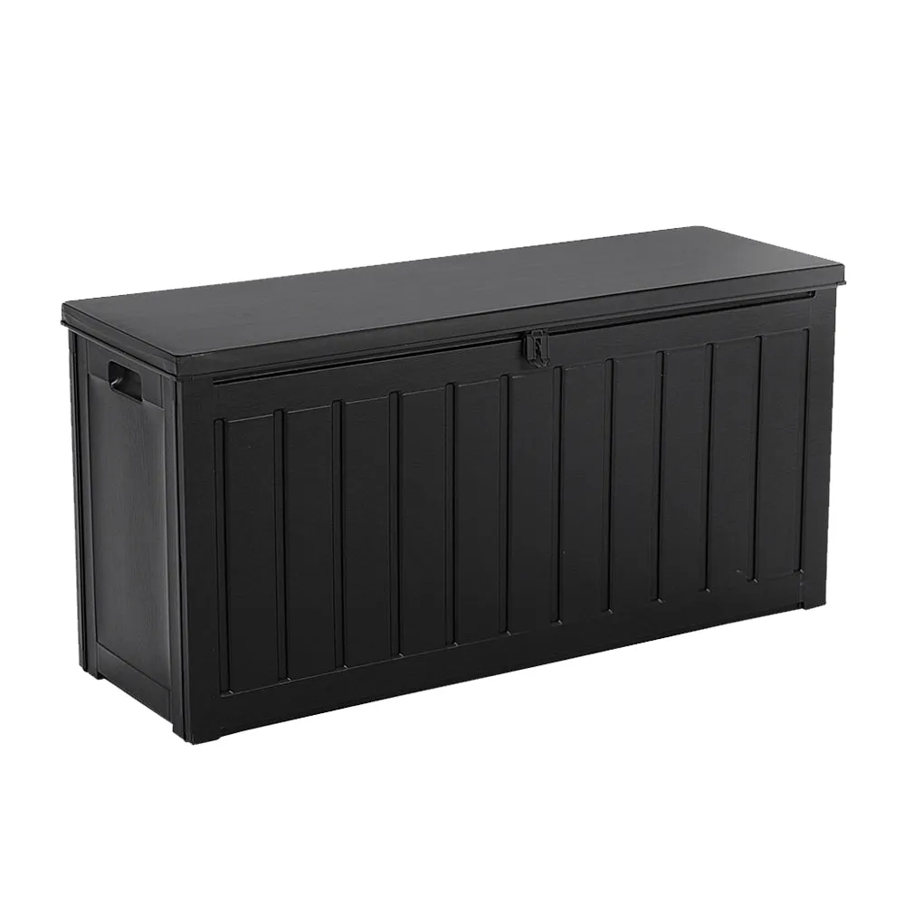 240L Outdoor Storage Box Lockable Bench Seat Garden Deck Toy Tool Sheds