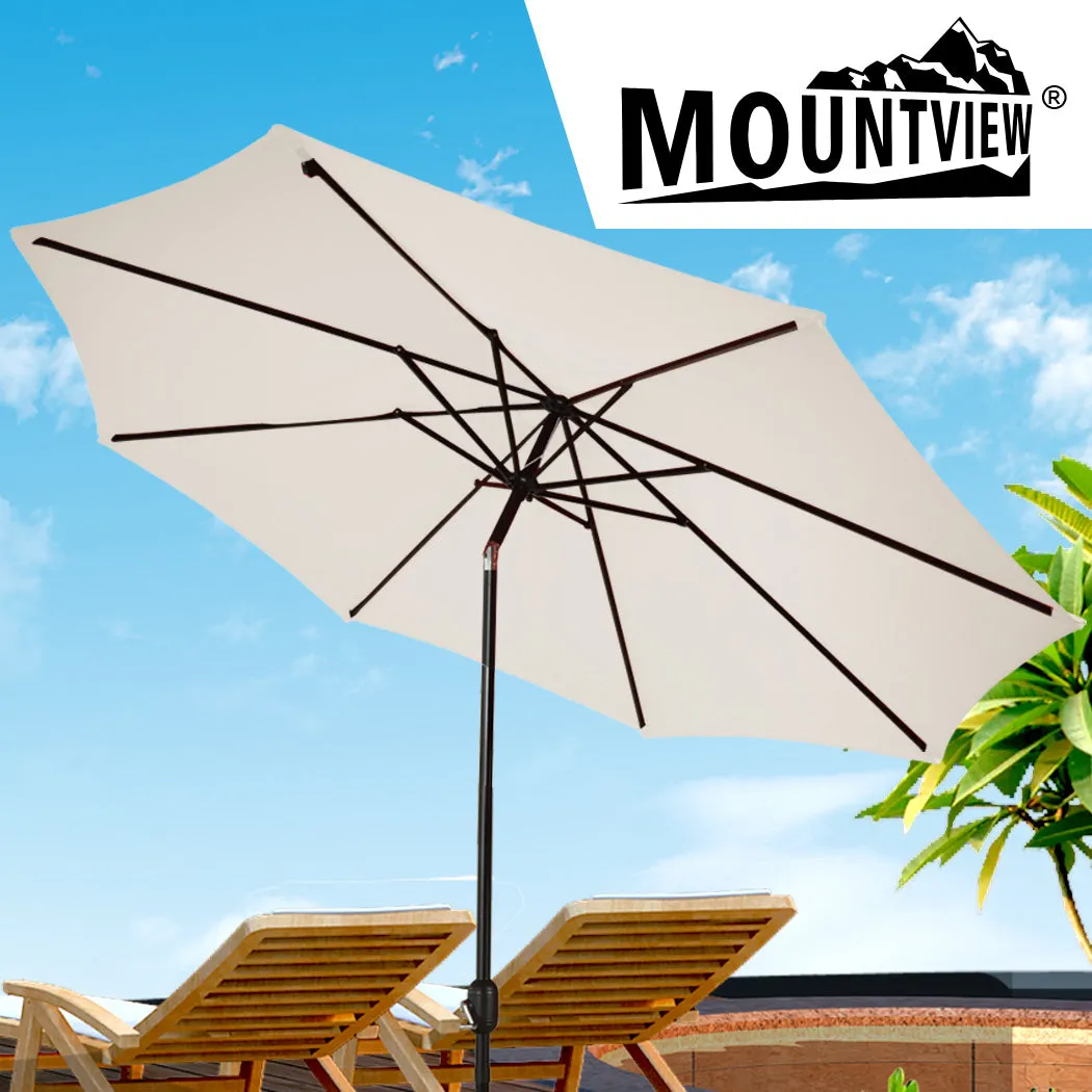 2.7m Waipio Outdoor Umbrella Patio Aluminum Tiltable - Beige