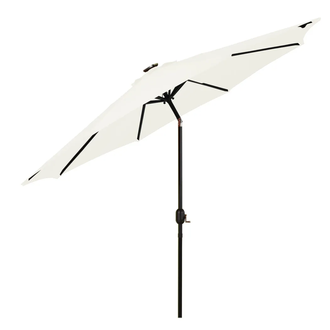 2.7m Waipio Outdoor Umbrella Patio Aluminum Tiltable - Beige