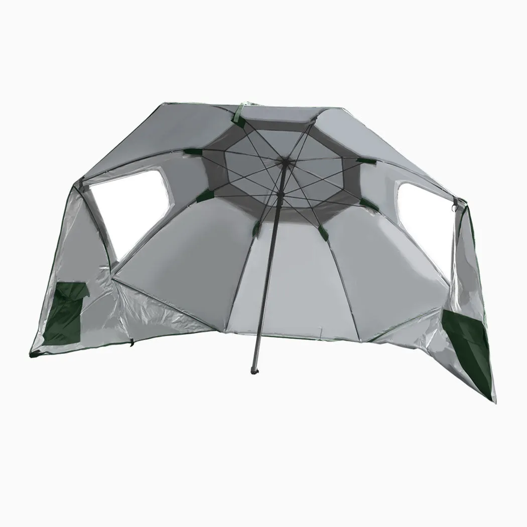 2m Nanakuli Outdoor Umbrella Beach Sun Shade Weather Patio Garden Shelter Tilt - Green