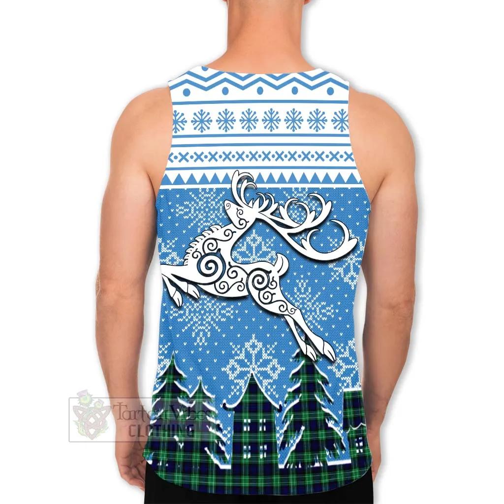 Abercrombie Clan Christmas Men's Tank Top Celtic Reindeer Style