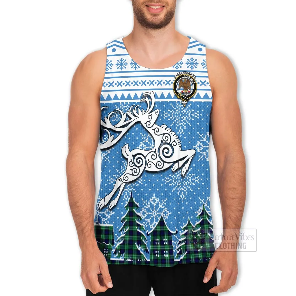 Abercrombie Clan Christmas Men's Tank Top Celtic Reindeer Style