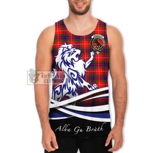 Abernethy Tartan Men's Tank Top with Alba Gu Brath Regal Lion Emblem