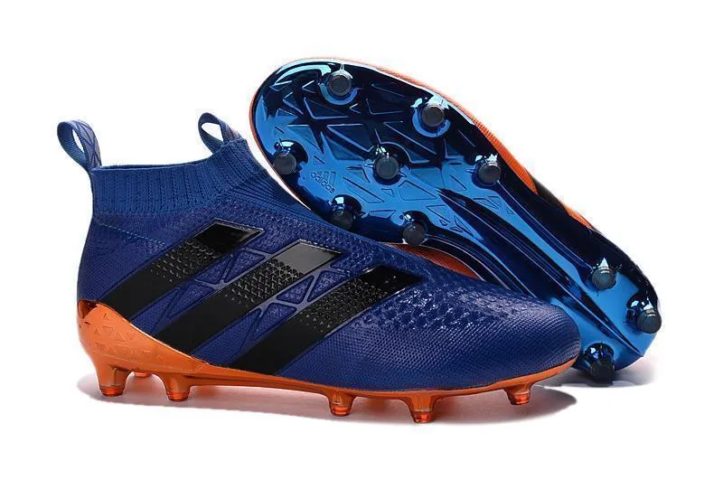 Adidas ACE 16  Purecontrol FG/AG Soccer Cleats Dark Blue Orange Black