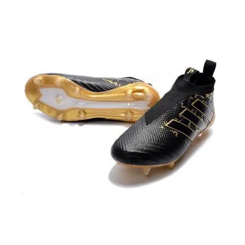 Adidas Ace 17  Purecontrol FG Soccer Cleats Black Golden