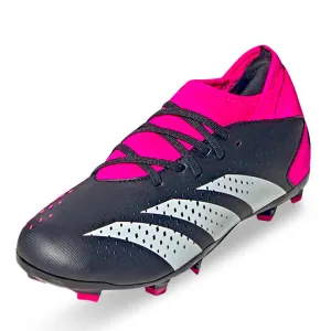 adidas Jr. Predator Accuracy.3 Firm Ground Soccer Cleats (Core Black/Team Shock Pink)