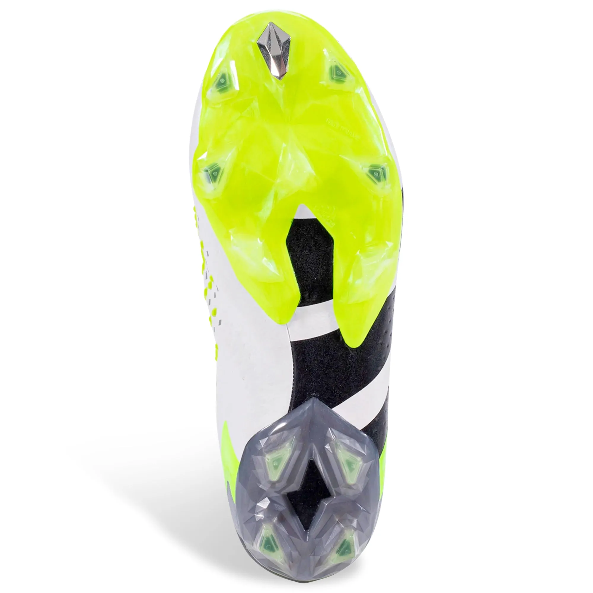 adidas Predator Accuracy.1 Firm Ground Soccer Cleats (White/Core Black/Lucid Lemon)