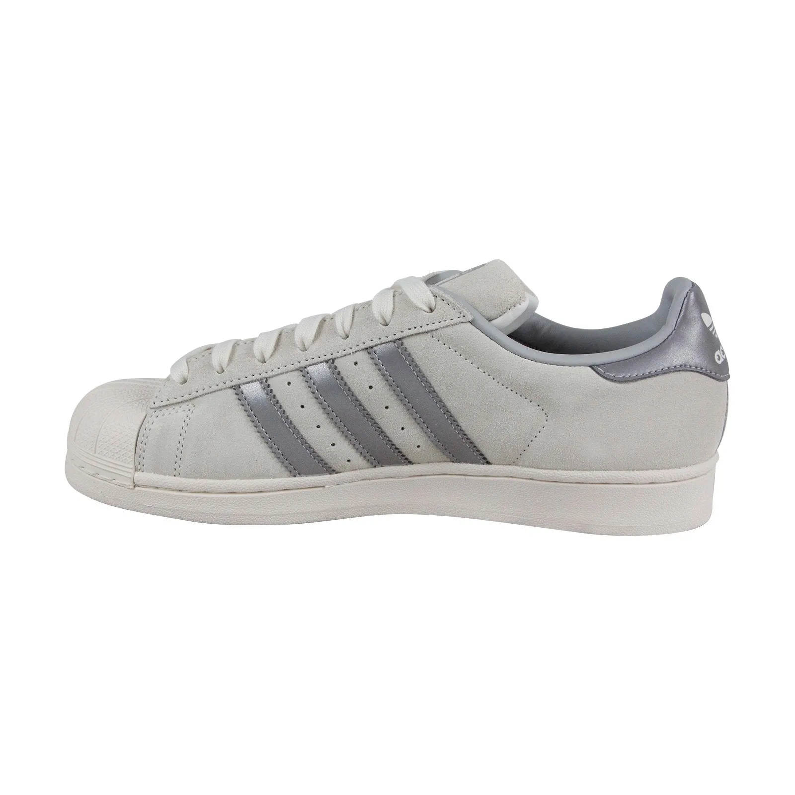 Adidas Super Star B41989 Mens Gray Suede Lace Up Lifestyle Sneakers Shoes