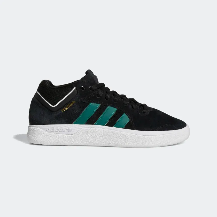 Adidas Tyshawn Shoe - Core Black/Colligate Green