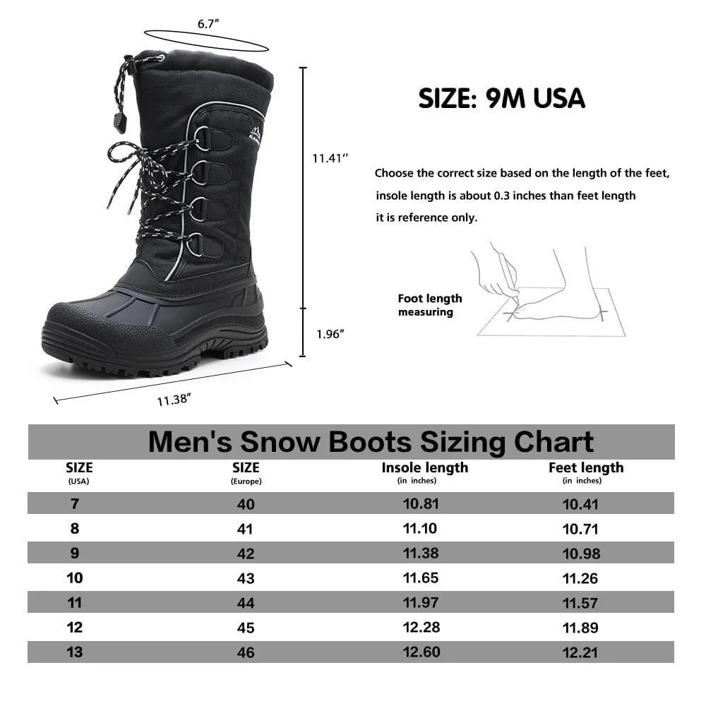 Aleader Men’s Insulated Waterproof Winter Snow Boots