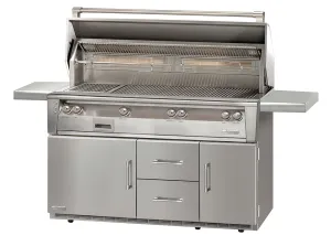 Alfresco 56" Freestanding Grill on Refrigerated Base in Stainless Steel W/Rotisserie - LP