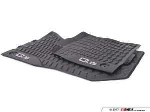 All-Weather Rubber Floor Mat Set - Black with 'Q5' Logo