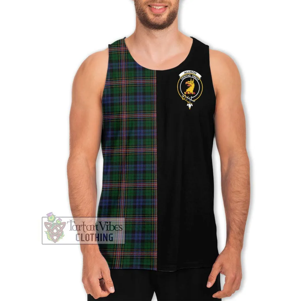 Allison Tartan Men's Tank Top with Family Crest and Half Of Me Style