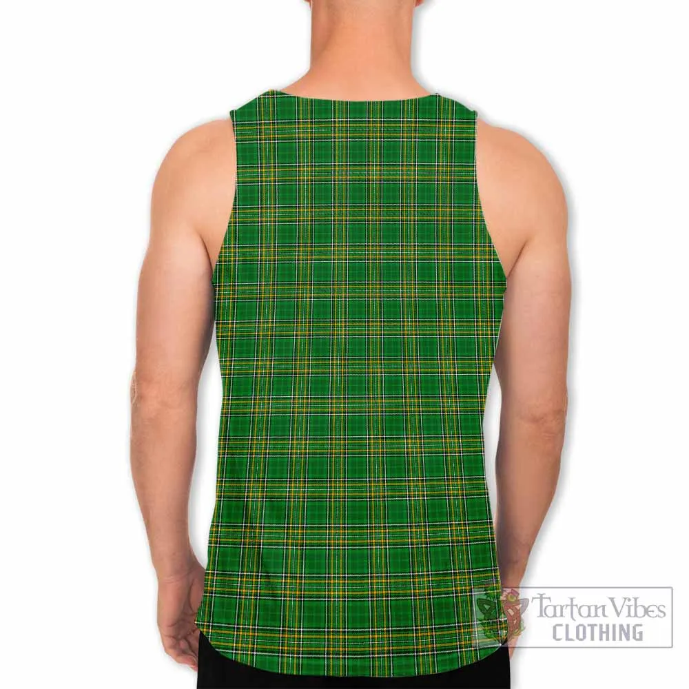 Alveston Irish Clan Tartan Men's Tank Top with Coat of Arms