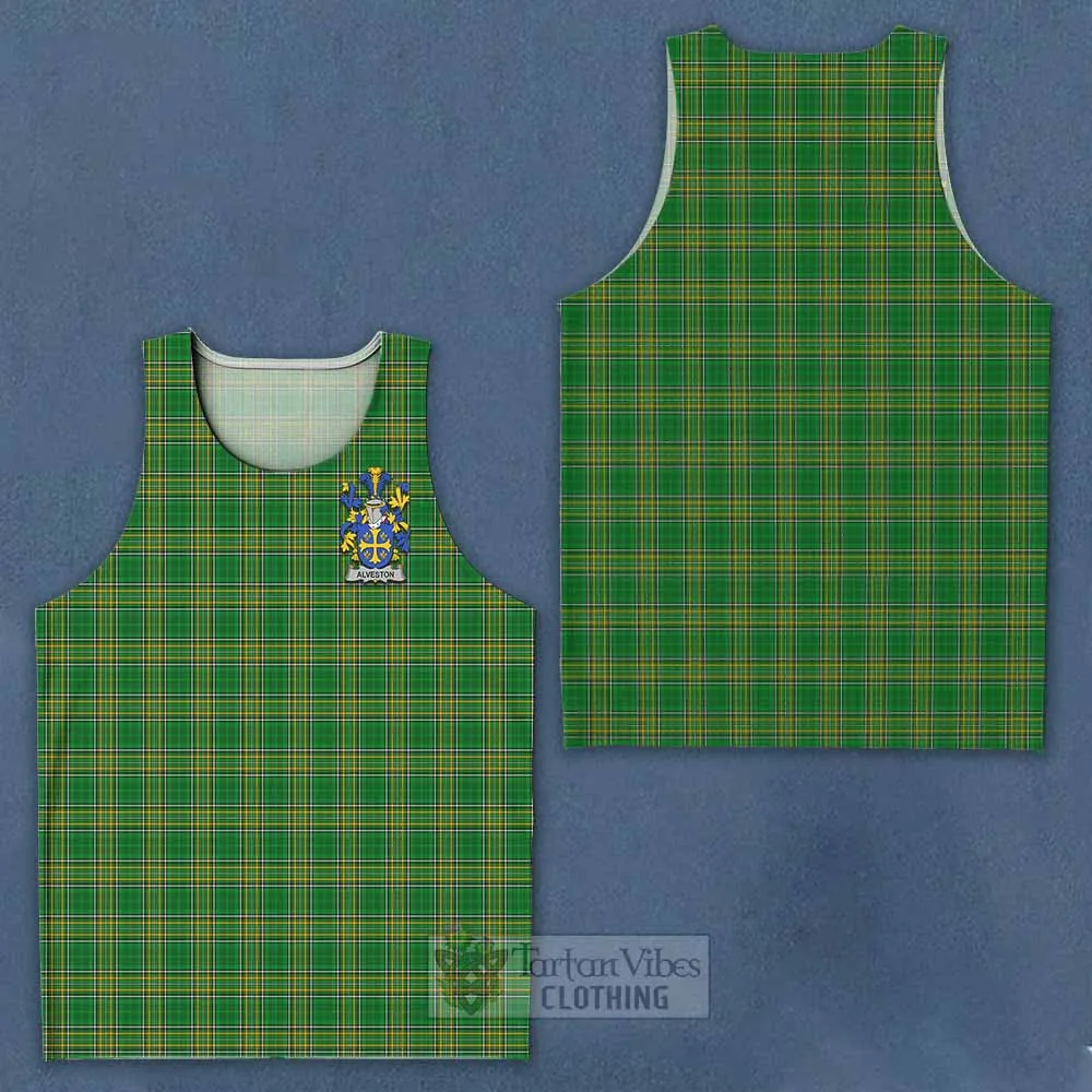 Alveston Irish Clan Tartan Men's Tank Top with Coat of Arms