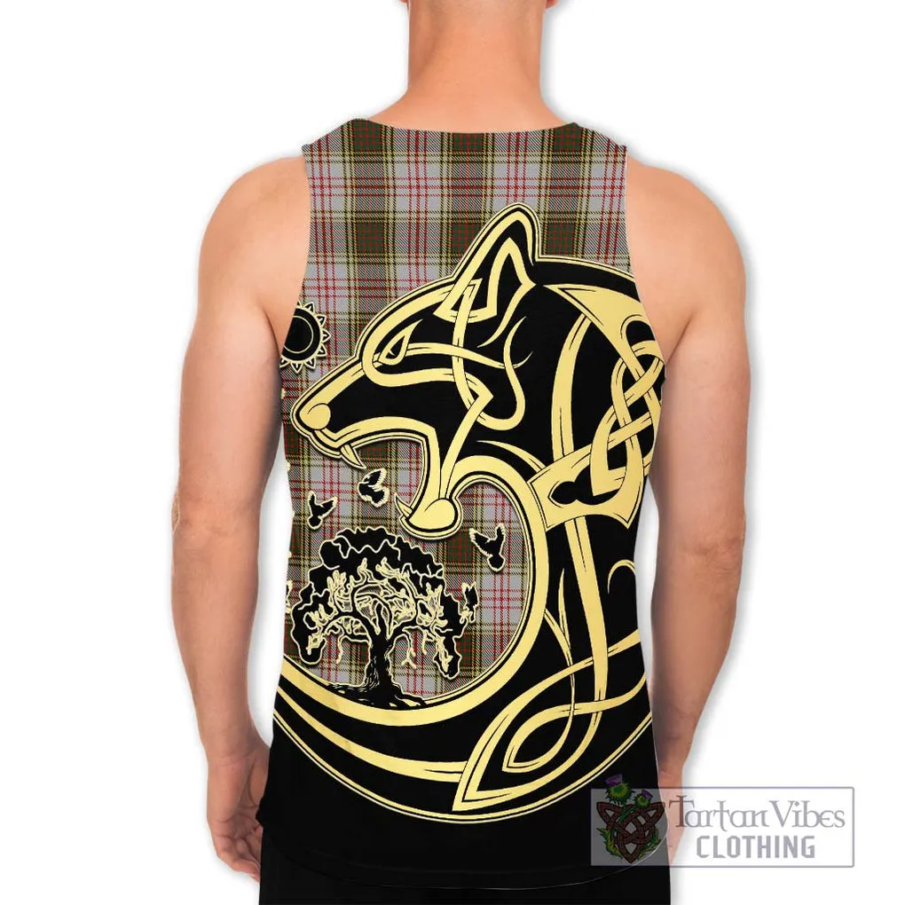 Anderson Dress Tartan Men's Tank Top with Family Crest Celtic Wolf Style