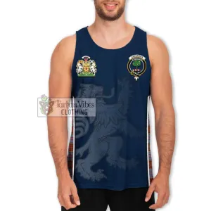 Anderson Modern Tartan Men's Tank Top with Family Crest and Lion Rampant Vibes Sport Style