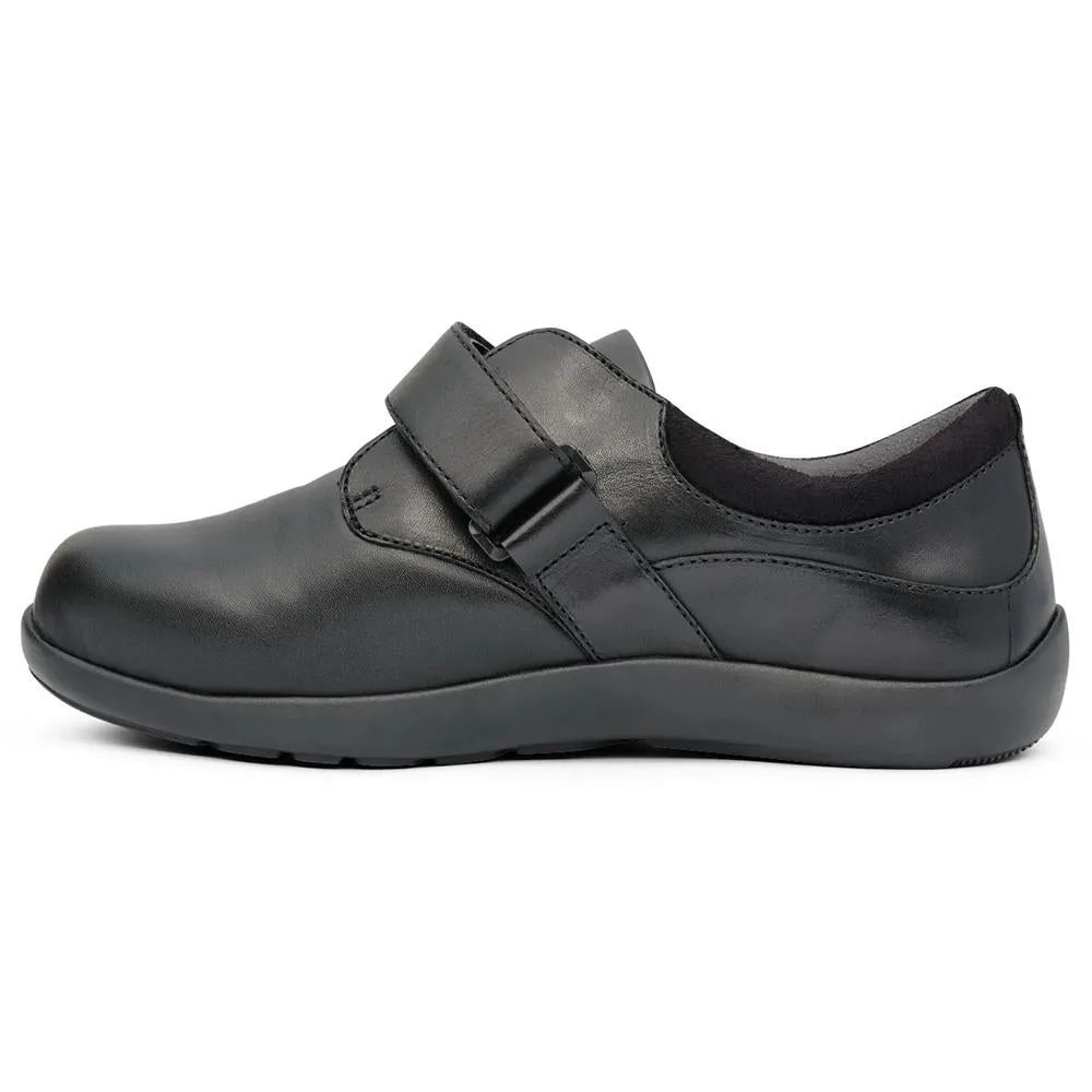 Anodyne No. 81 Women's Casual Double Depth Shoes - Black Stretch