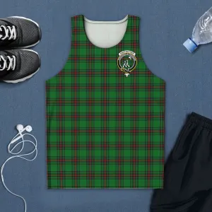 Anstruther Tartan Mens Tank Top with Family Crest