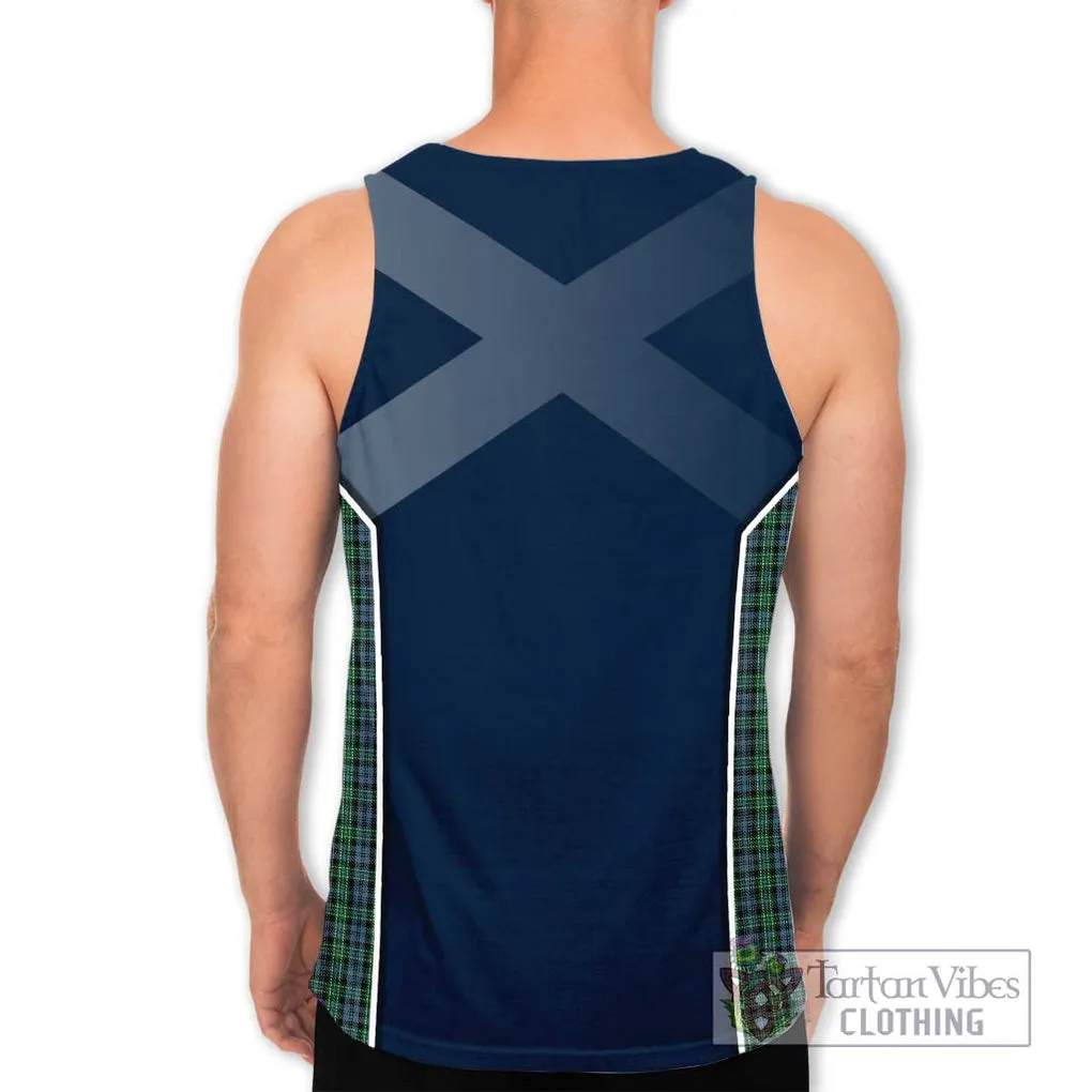 Arbuthnot Tartan Men's Tank Top with Family Crest and Lion Rampant Vibes Sport Style