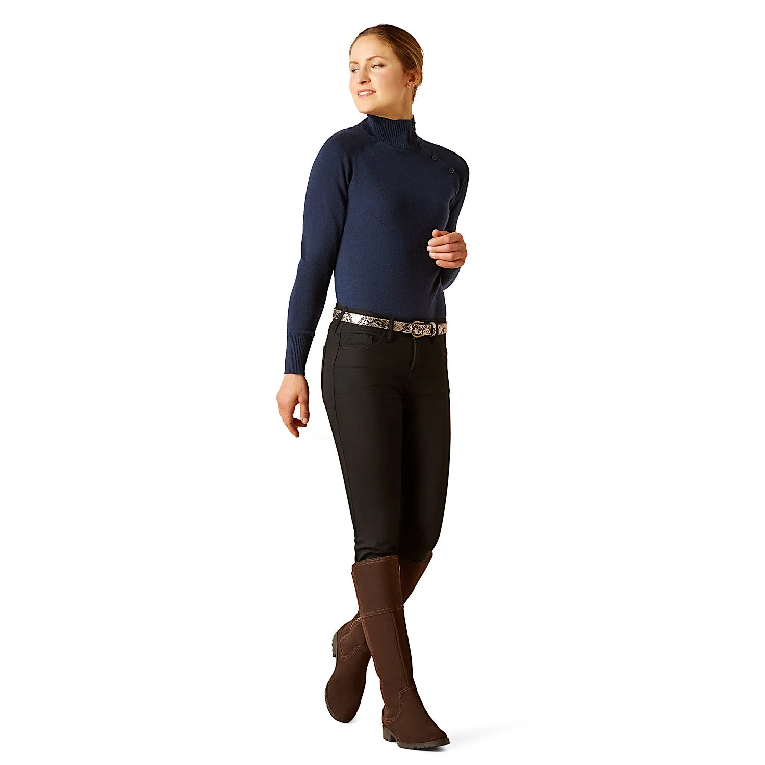 Ariat Womens Half Moon Bay Sweater Navy