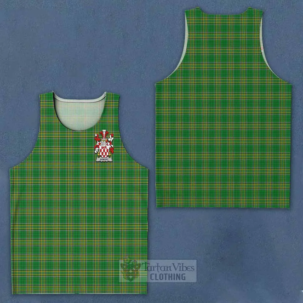 Armory Irish Clan Tartan Men's Tank Top with Coat of Arms