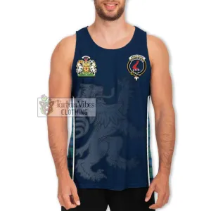 Armstrong Ancient Tartan Men's Tank Top with Family Crest and Lion Rampant Vibes Sport Style