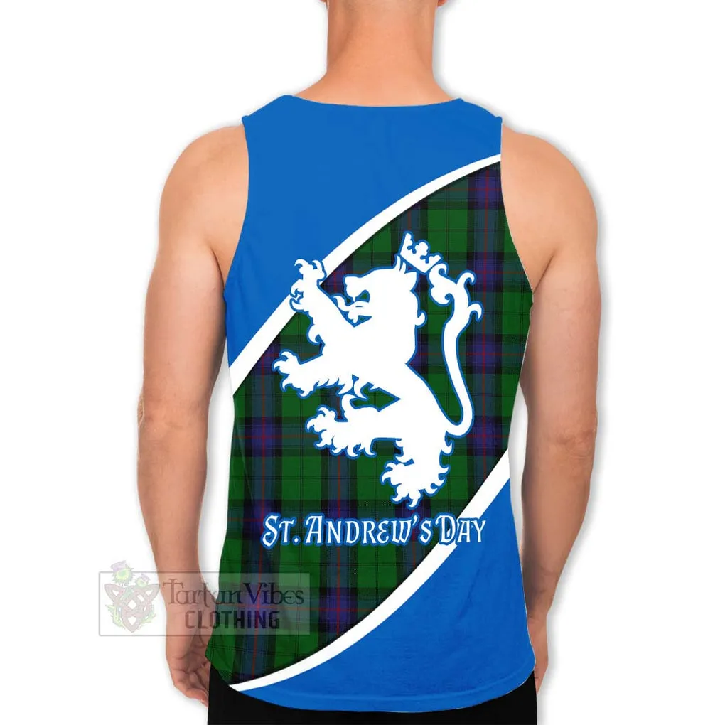 Armstrong Family Crest Tartan Men's Tank Top Celebrate Saint Andrew's Day in Style