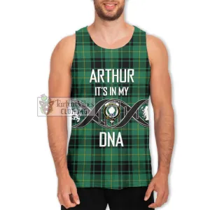 Arthur Ancient Tartan Men's Tank Top with Family Crest DNA In Me Style