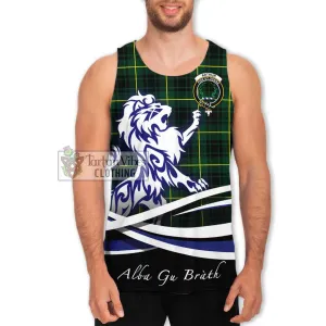 Arthur Modern Tartan Men's Tank Top with Alba Gu Brath Regal Lion Emblem