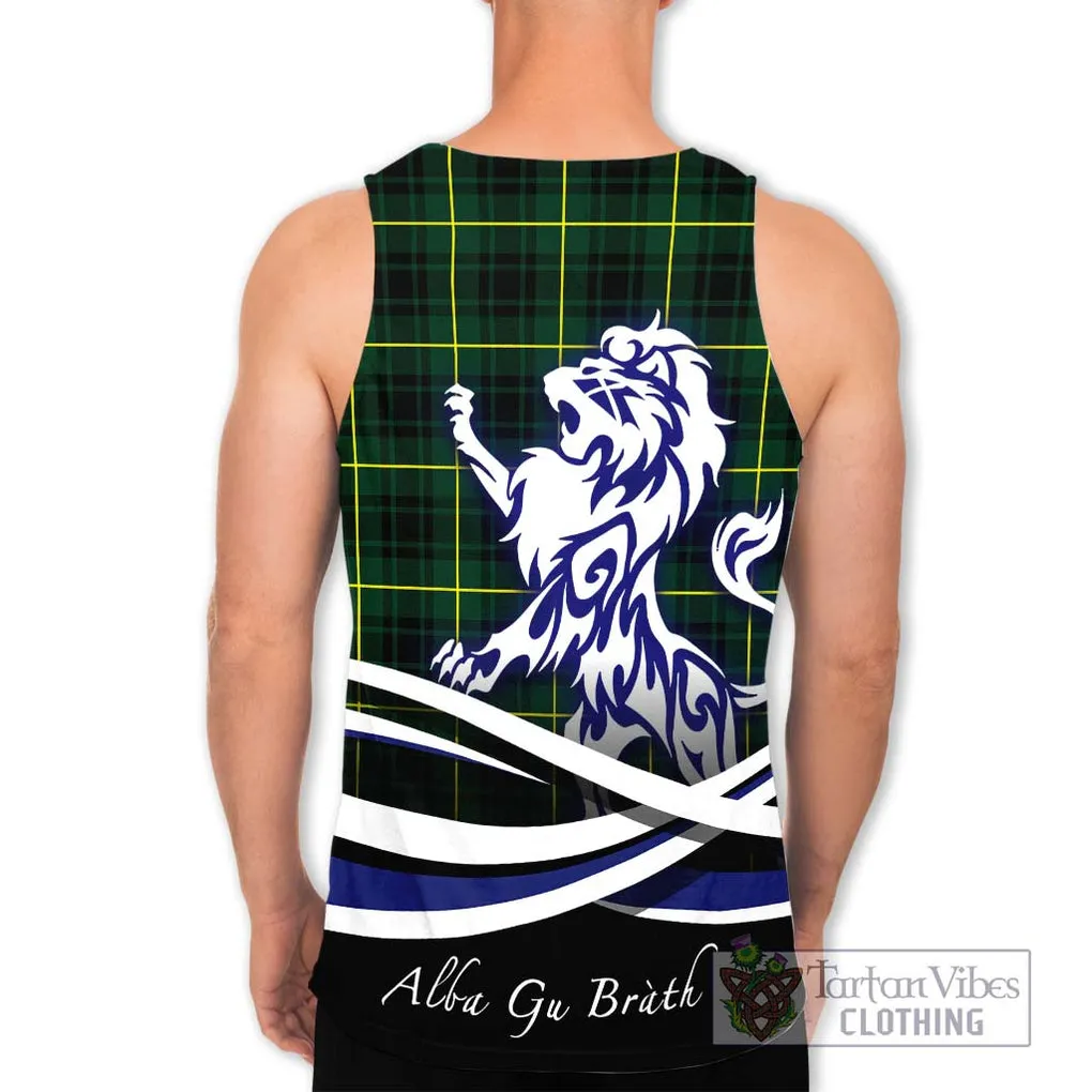 Arthur Modern Tartan Men's Tank Top with Alba Gu Brath Regal Lion Emblem