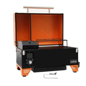 Asmoke AS350 Portable Wood Pellet Grill - Vibrant Orange