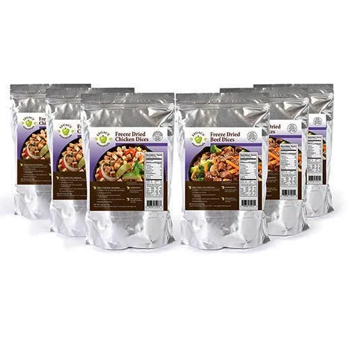 Assorted 100% USDA Freeze Dried Meat Package