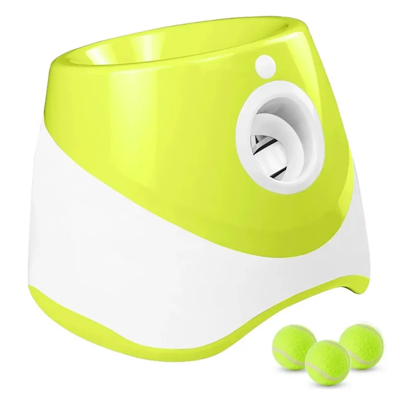 Automatic Dog Tennis Launcher Uses Mini Tennis Balls- Fun Interactive Rechargeable