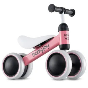 Baby Balance Bike for 2 Years Old Boys Girls No Pedal 4 Wheels-Pink