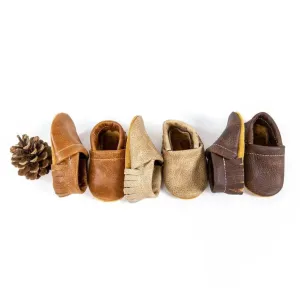 Baby Leather Moccasins | Sable Dark Brown