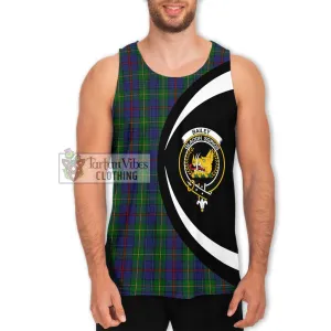 Bailey Tartan Men's Tank Top with Family Crest Circle Style