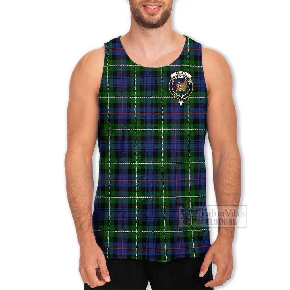 Baillie (Bailey) Tartan Men's Tank Top with Family Crest Celtic Skull Style