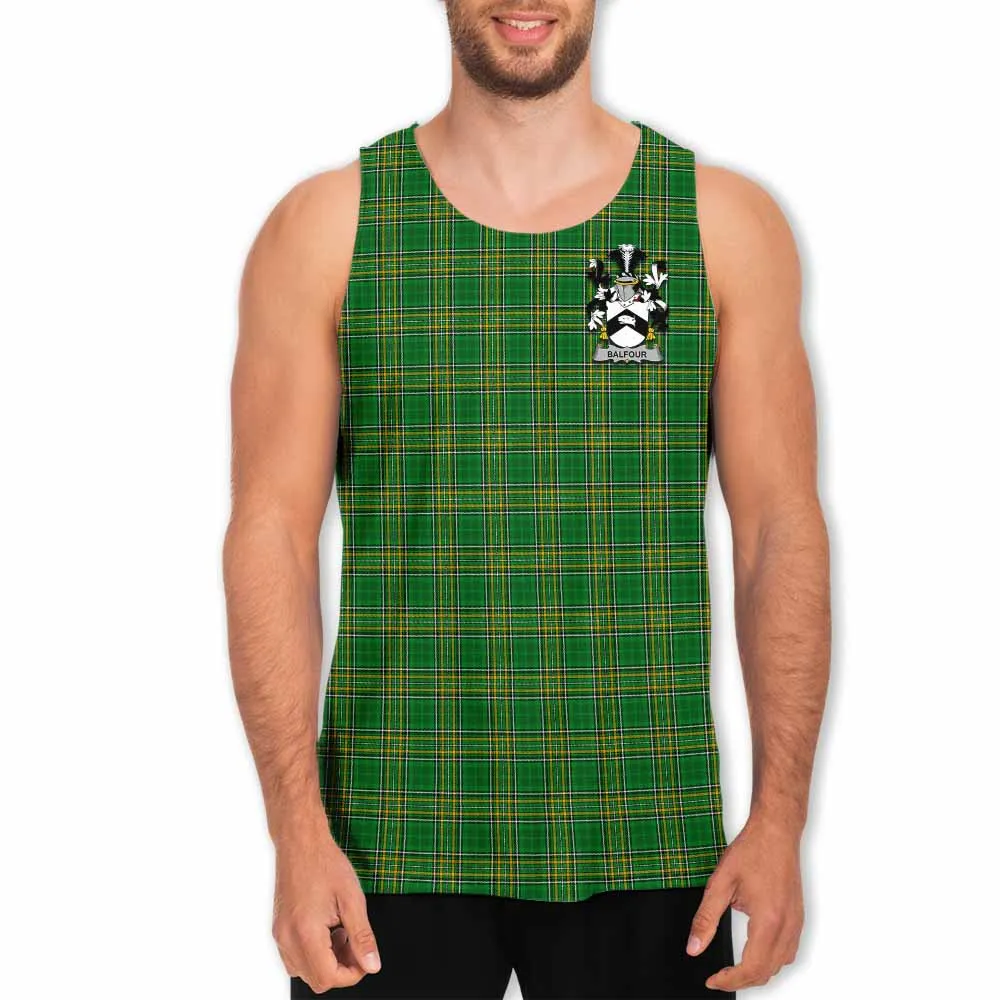 Balfour Irish Clan Tartan Men's Tank Top with Coat of Arms