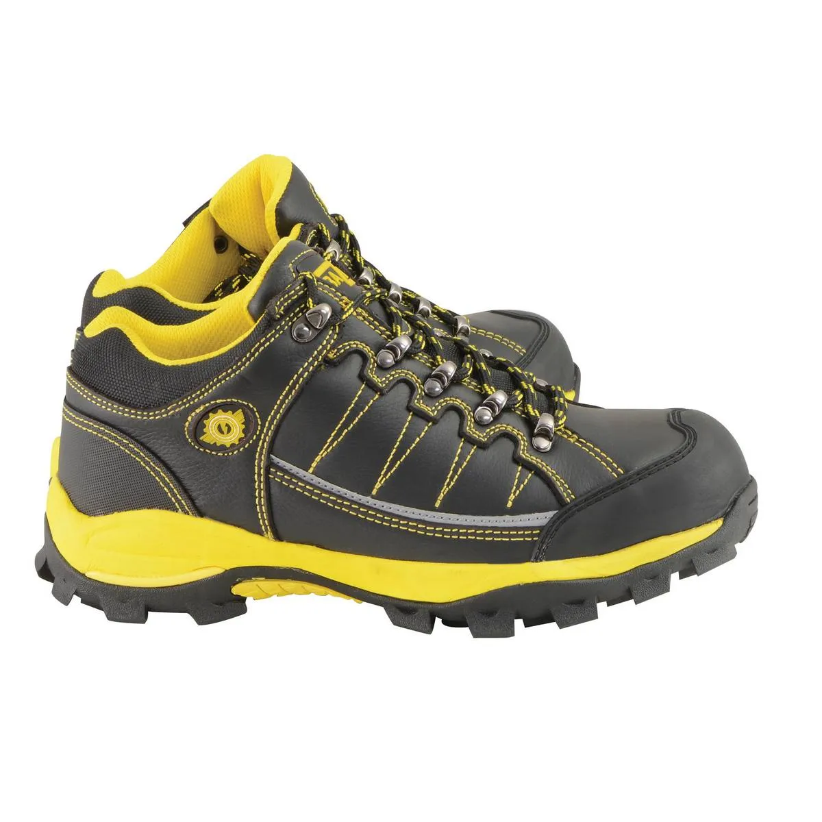 Bazalt MBM9120 Men's Black and Yellow Water and Frost Proof Leather Outdoor Lace-Up Shoes