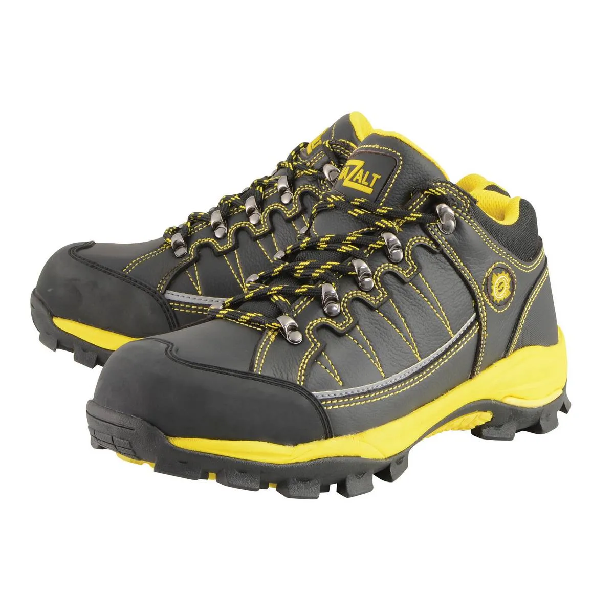 Bazalt MBM9120 Men's Black and Yellow Water and Frost Proof Leather Outdoor Lace-Up Shoes