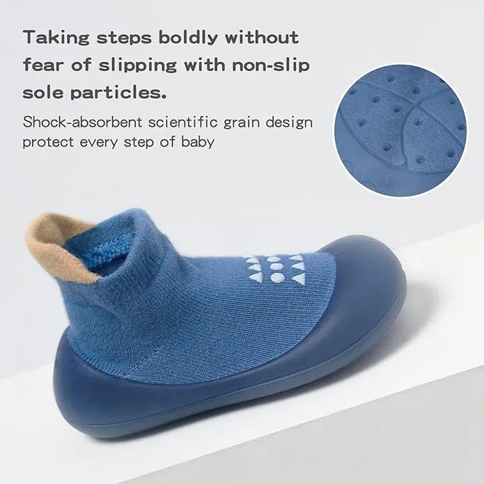 Bearbay Baby Sock Shoes Baby Walking Shoes Infant Non-Slip Breathable Slippers with Soft Rubber Sole Baby Boys Girls Sneakers