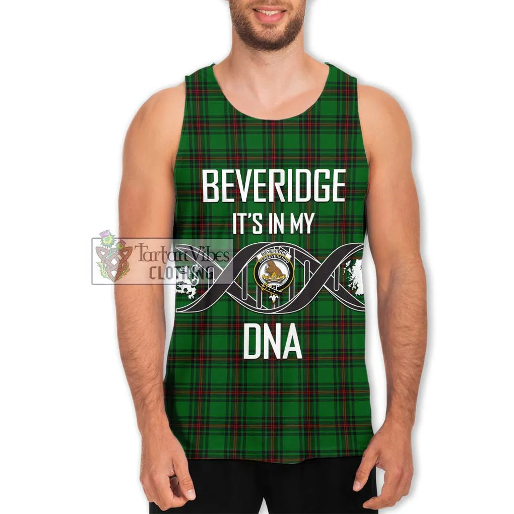 Beveridge Tartan Men's Tank Top with Family Crest DNA In Me Style