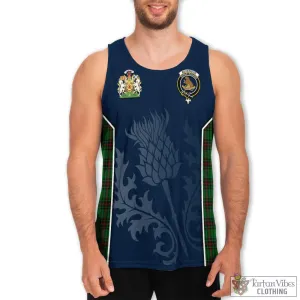 Beveridge Tartan Men's Tanks Top with Family Crest and Scottish Thistle Vibes Sport Style