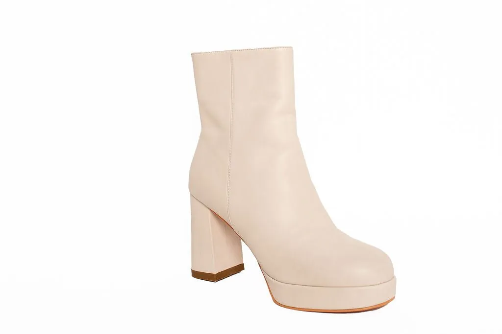 Bex Platform Boot Cream